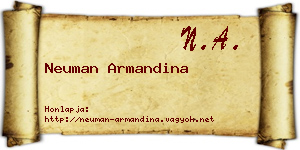Neuman Armandina névjegykártya